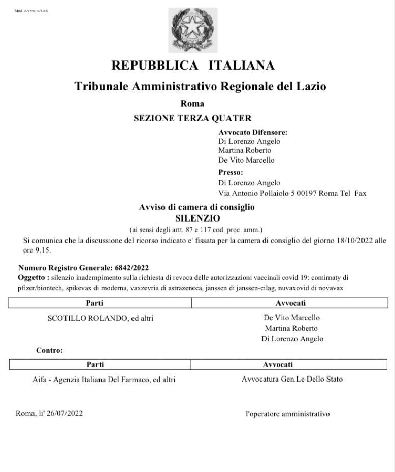 Tribunale Amministrativo Regione del Lazio