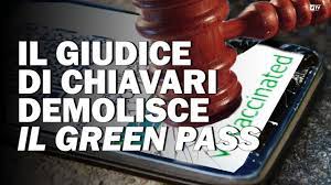 Giudice di Chiavari demolisce il Green Pass